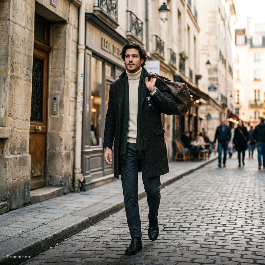 AI generated: fashion editorial photograph, man, shot on a Canon EOS 5D Mark IV --chaos 75 --ar 1:2 --profile rsy6...