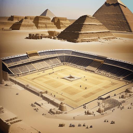 AI generated: photograph Design of a football stadium in the days of the ancient Egyptian Pharaohs
In the presence...