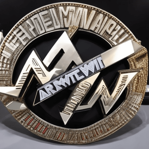 AI generated: Hyper realistic AEW World Championship belt worn by MJF