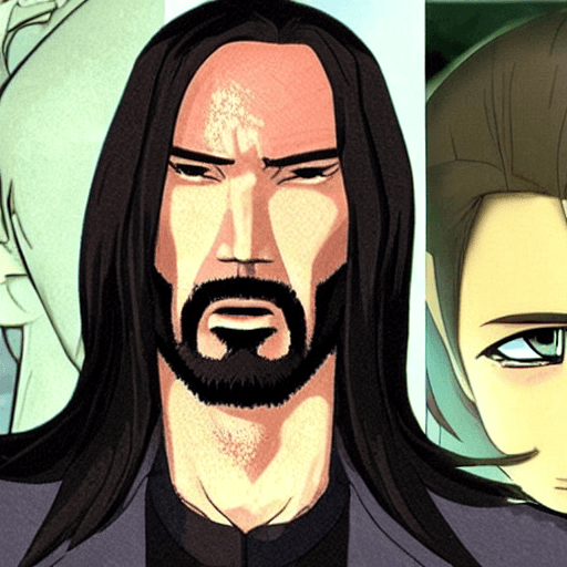 AI generated: jhon wick in anime style