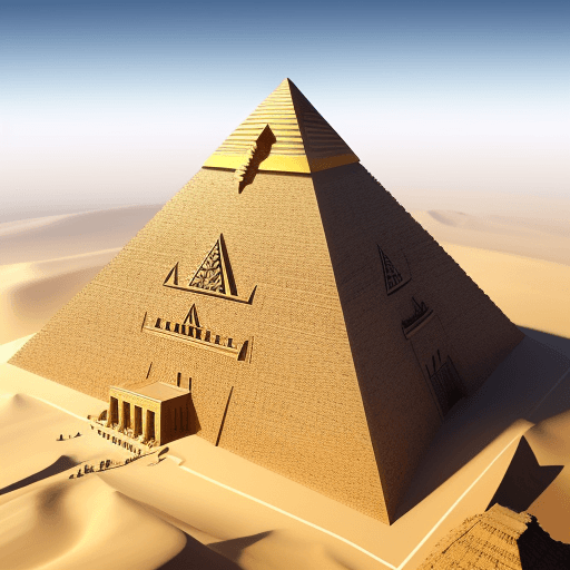 AI generated: Hyper realistic egypt pyramid, perfect shape, 8k