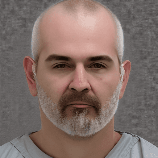 AI generated: generate another image of another inmate. Make sure it is a headshot