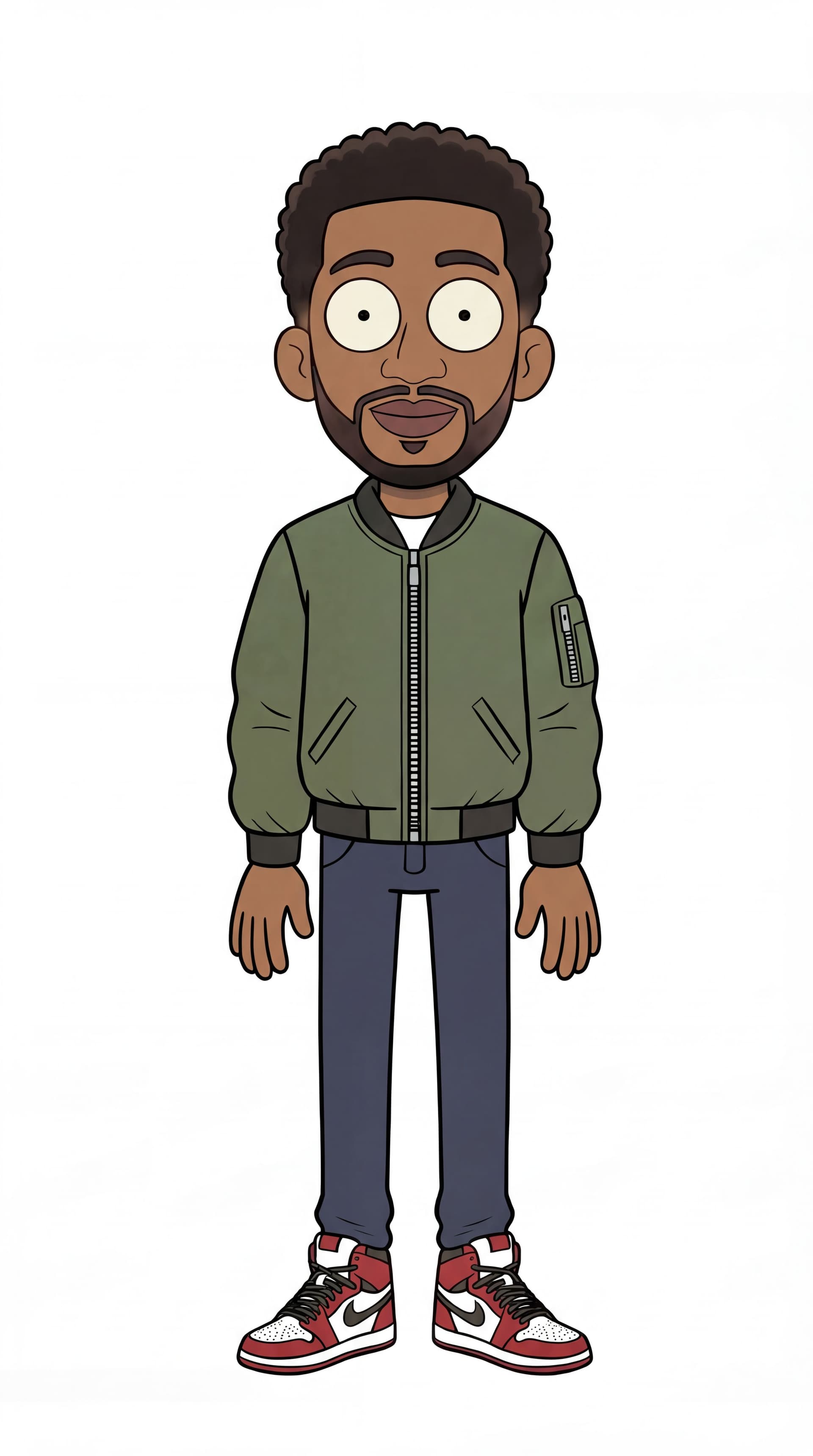 AI generated: extend his body. need to be taller.