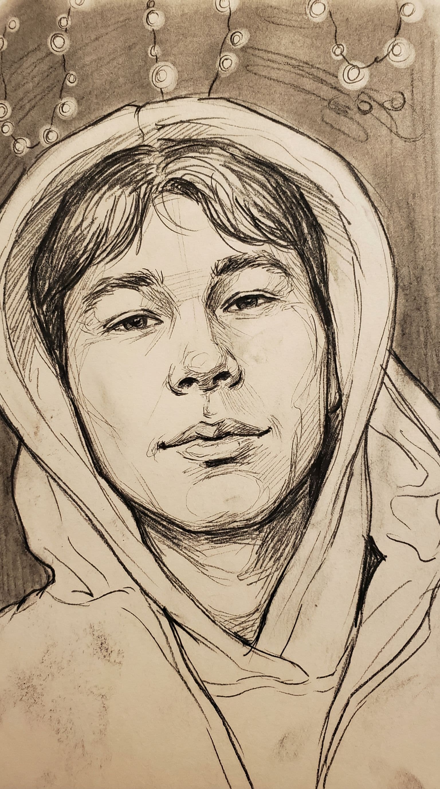 AI generated: sketch of a man’s , expressive line-work, in the style of beautiful portraits --ar 35:64 --stylize 7...