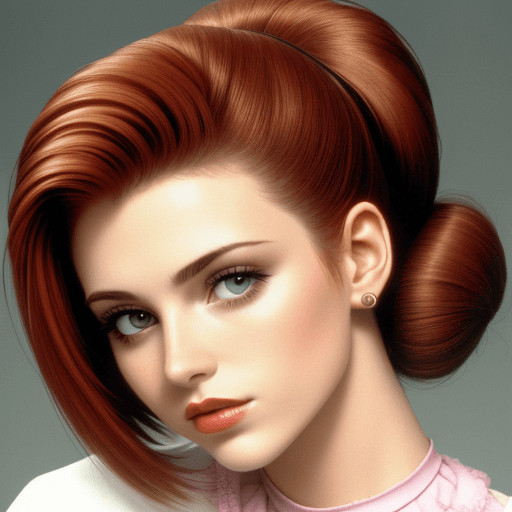 AI generated: high resolution woman head with the 90s fashion and hairstyle