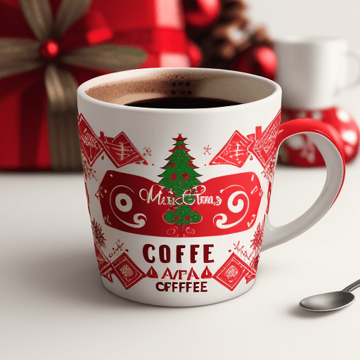 AI generated: detailed design on christmas coffee cup