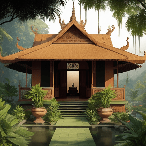 AI generated: creat this image become indochine house picture
