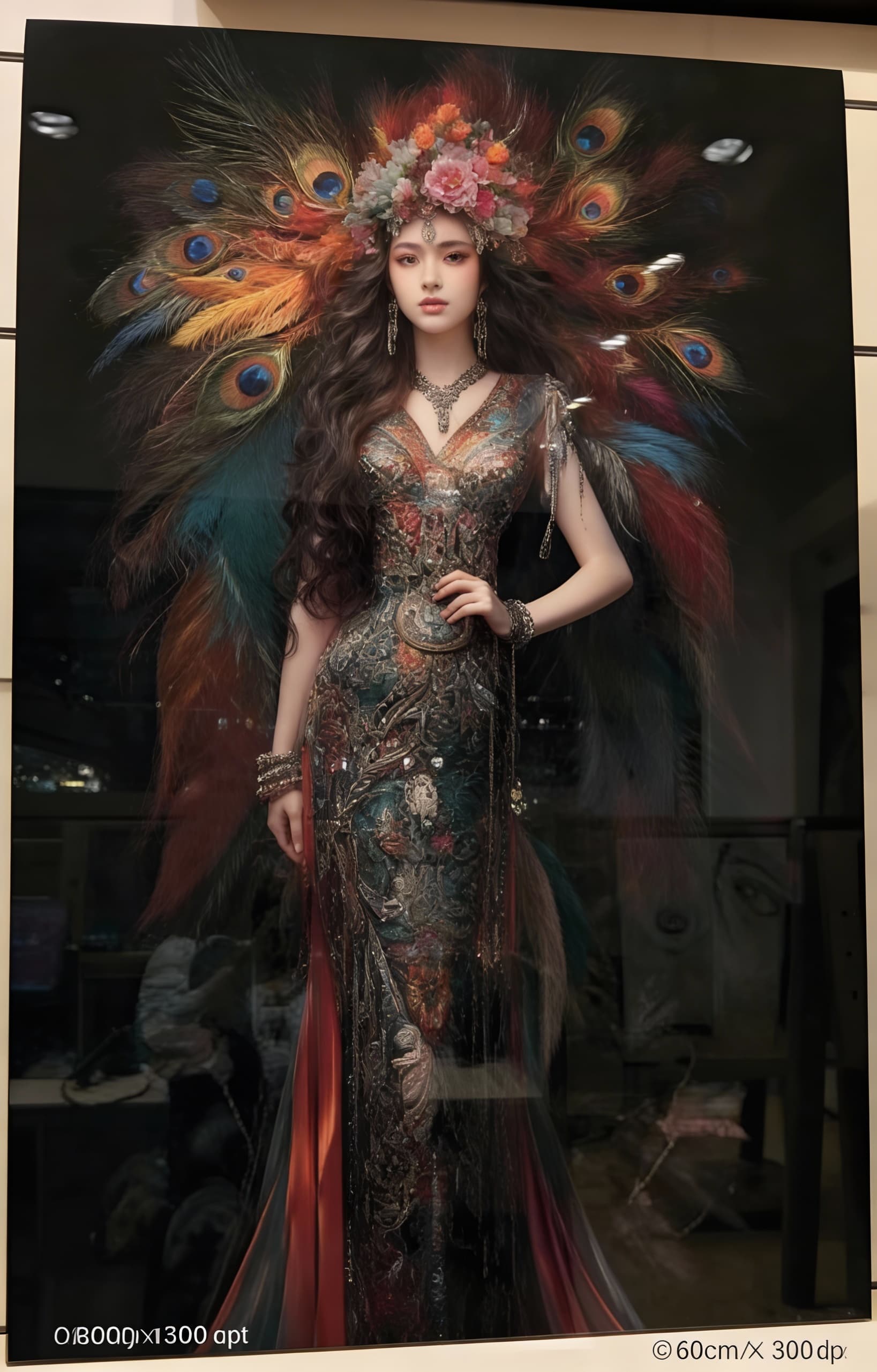 AI generated: Ayúdame a crear una imagen a 300 dpis en medida de 60cm x 90cm, con buena resolución, detalles y rel...