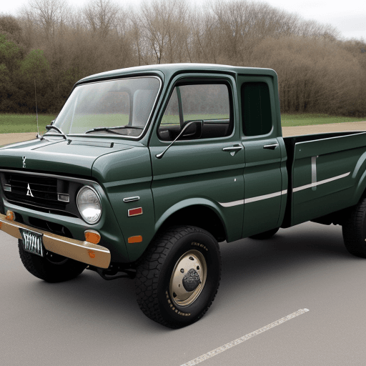 AI generated: Picture of 1970 mitsubishi colt T120 pickup