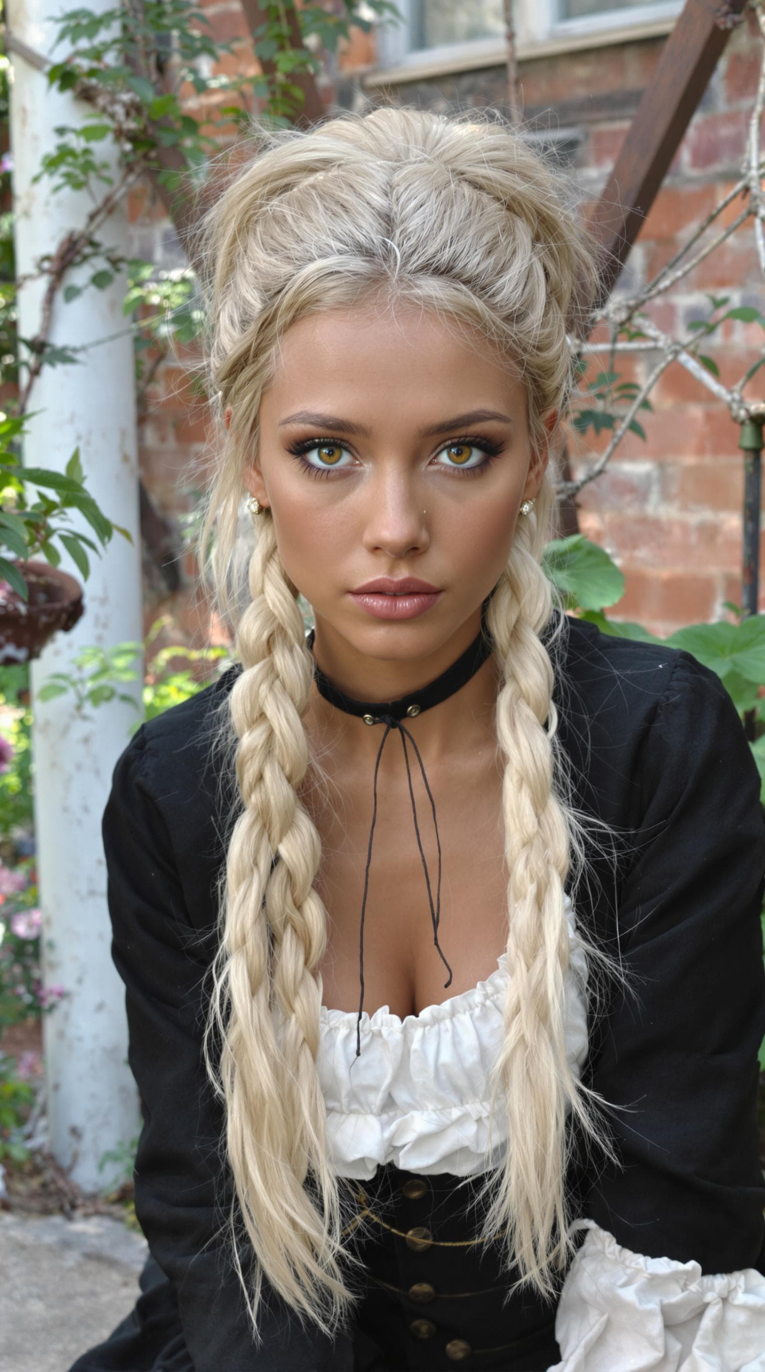 AI generated: a professional of a exceptionally of the most beautiful witch girl (age 15) in 1880's during the Sal...