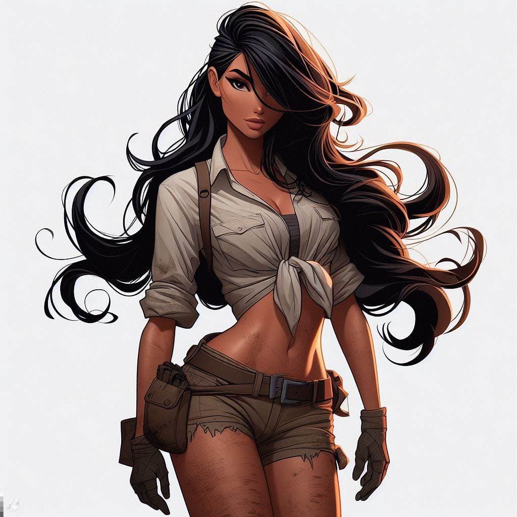 AI generated: Digital art, best quality, highly detailed, disney pixar style, full-length body shot: a stunning ba...