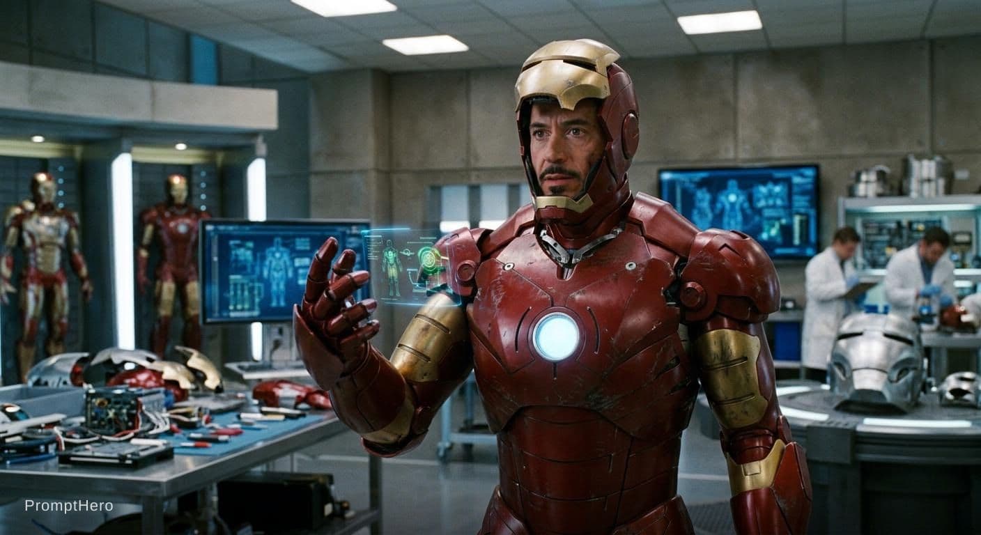 AI generated: In iron man suite