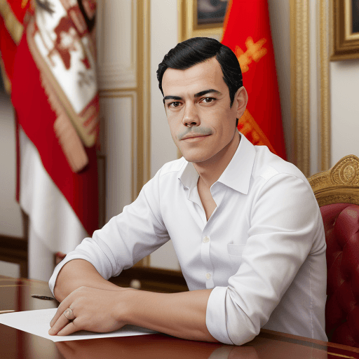 AI generated: photograph Pedro Sánchez, President of Spain 