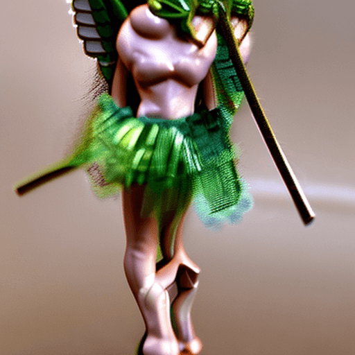AI generated: a nude green fairy