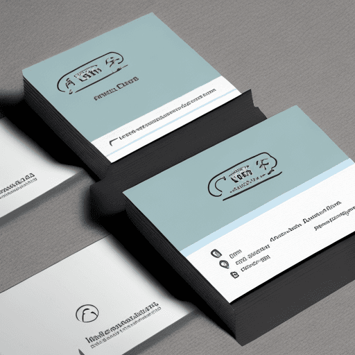 AI generated: business card mockup for tech company