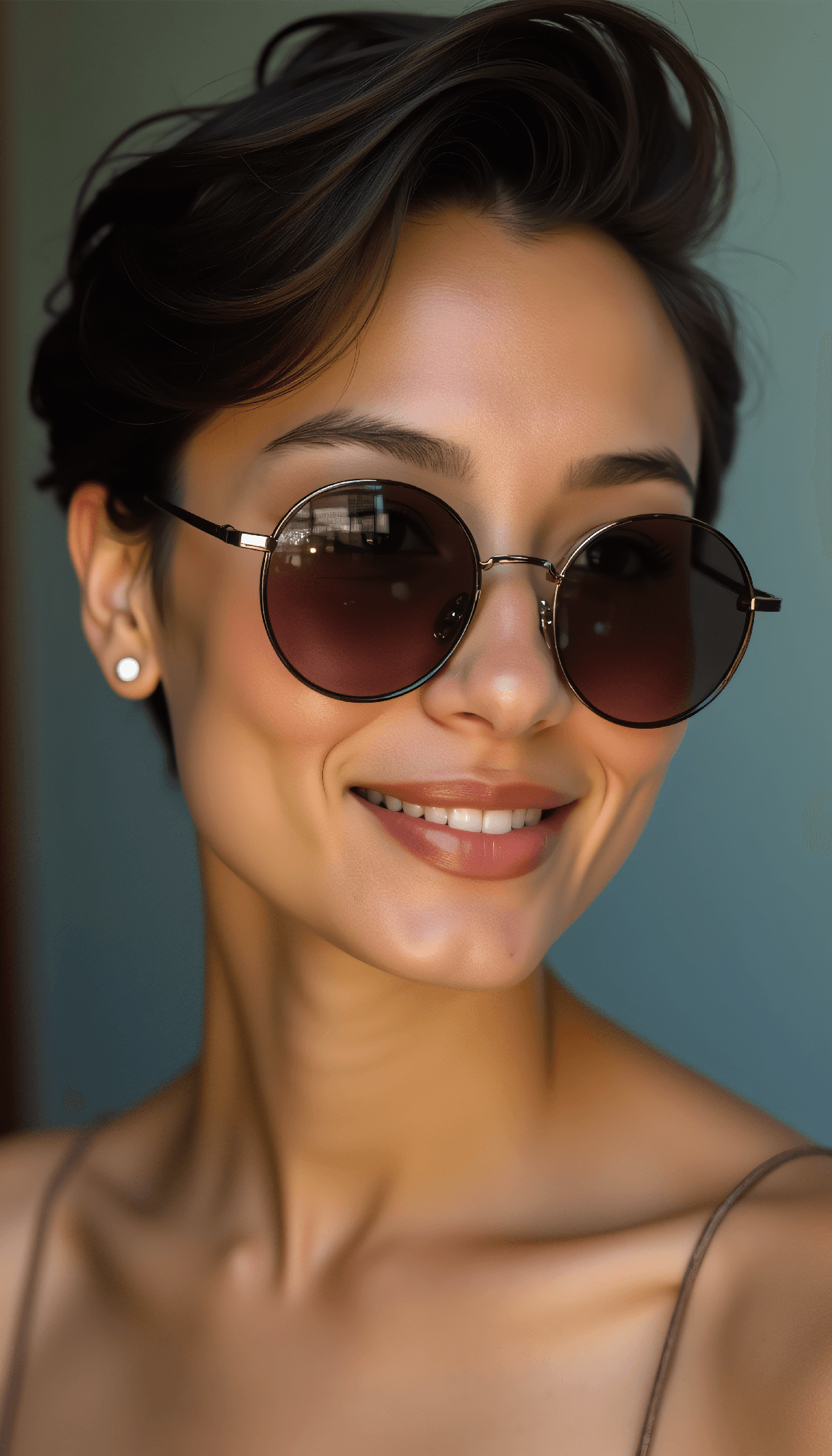 AI generated: photo of a 24 year old asian woman, skin natural with no make up, the skin pores and texture are cle...