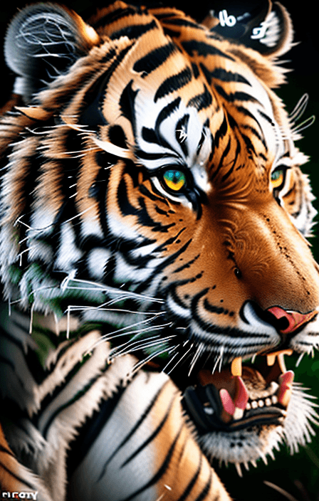 AI generated: Tiger robotic,photography, very realistic, in the wild, micro details, hyper realistic, hyper detail...