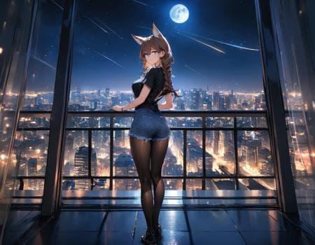 Standing at the railing
