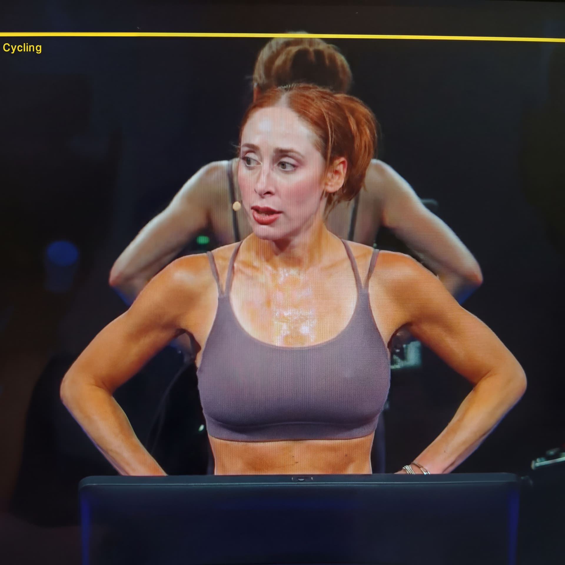 AI generated: NEW HIGH DEF HIGH RESOLUTION IMAGE FEATURING OUR WORKOUT INSTRUCTOR. MORE TANNED SKIN, TIGHTER WAIT....