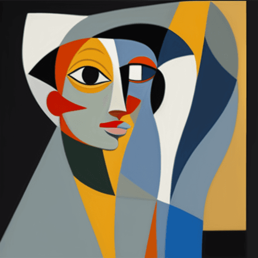 AI generated: woman, oil on canvas, in the style of Pablo Picasso, cubism, density of forms, i can't believe how b...