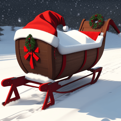 AI generated: christmas snow sleigh rein 4k movie animation