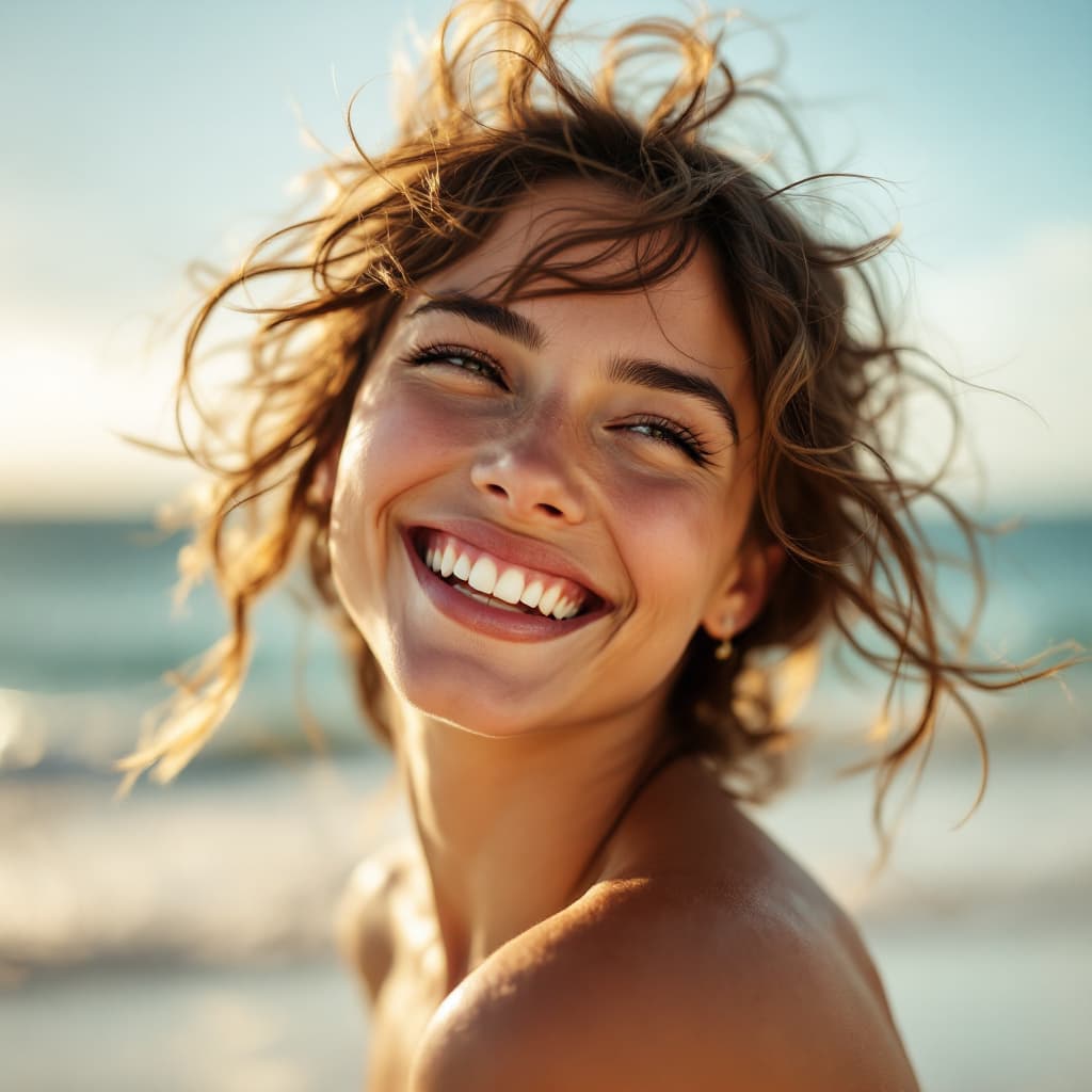 AI generated: ((best quality)), ((masterpiece)), ((realistic)), (detailed), candid portrait,Sunshine on her skin, ...