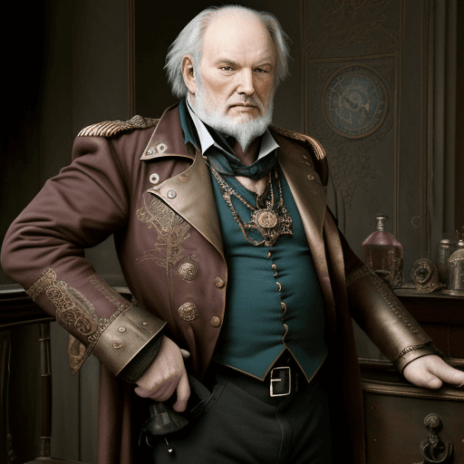 AI generated: High resolution photography COLORED STEAMPUNK STYLE  Victor Hugo est un poète, ULTRA MODERN dramatur...