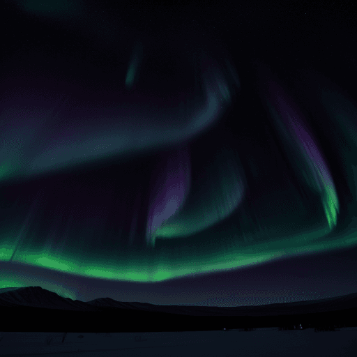 AI generated: aurora borealis, night time, sky, stars, photorealism, hyper realistic, shot on 65mm, long exposure ...