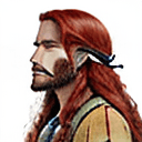 AI generated: Character sheet，Man with long red hair，indigenous like, Multiple poss and expressions，Highly detaile...