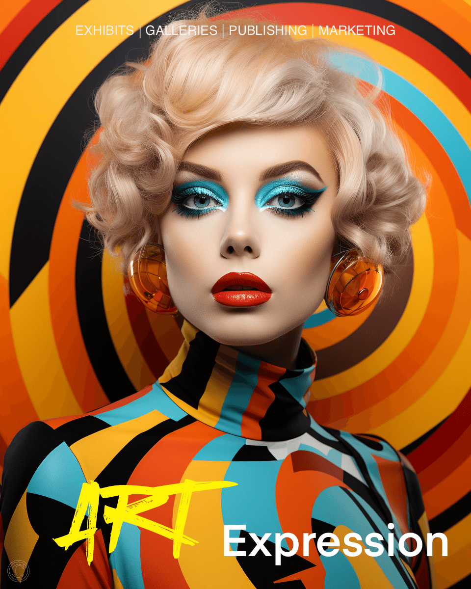 AI generated: Portrait of Venus, photo realistic makeup in the expressive style of pop art, inspired by Andy Warho...