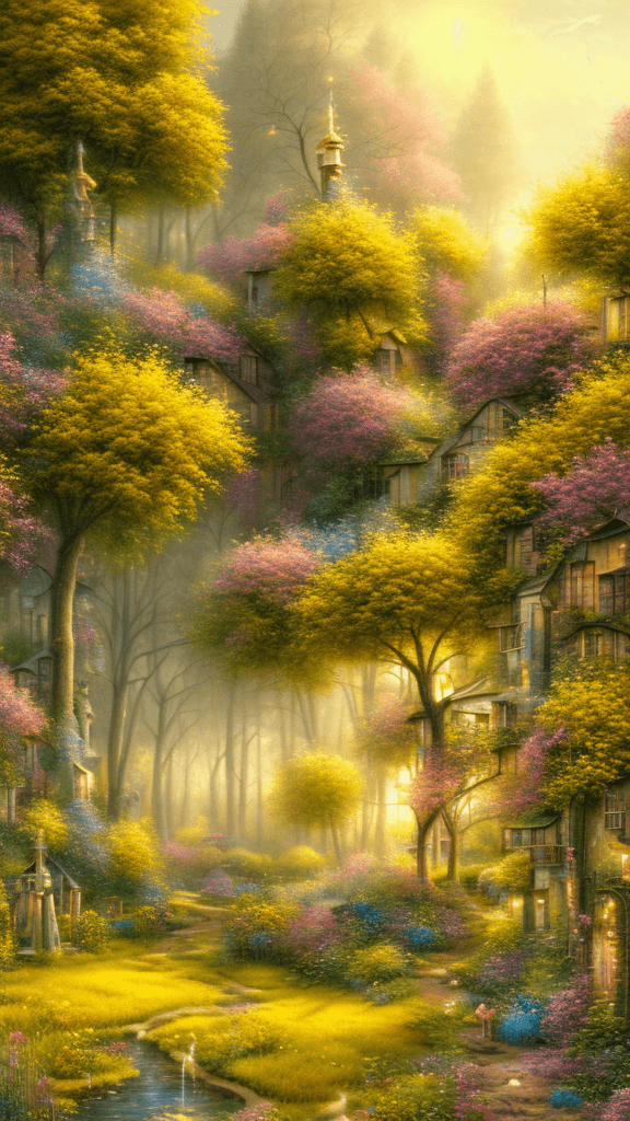 AI generated: summer landscape, yellow color, Bokeh, insanely detailed and intricate, hypermaximalist, elegant, or...