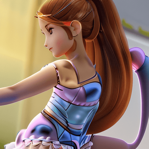 AI generated: (full body shot:1.2), bokeh:1.2, (small head), detailed luxury ballet training room, real life,
1 gi...
