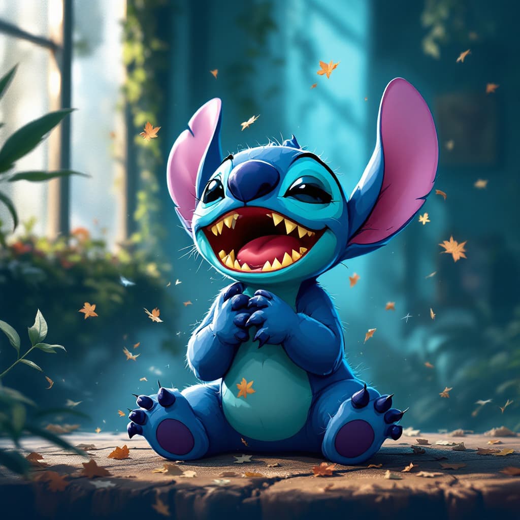 AI generated: Stitch,singing