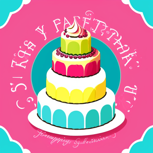 AI generated: Logo for a cake, tart and jellies factory with a modern style, using vibrant colors and images of de...