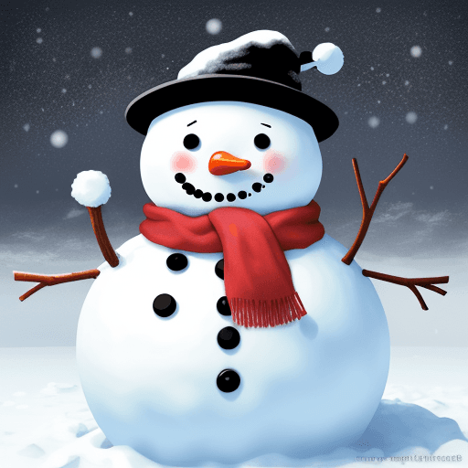 AI generated: Human anime snowman