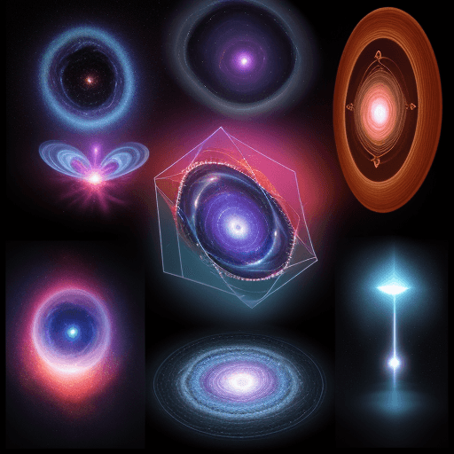 AI generated: Show spaces of 4 dimensions universe.