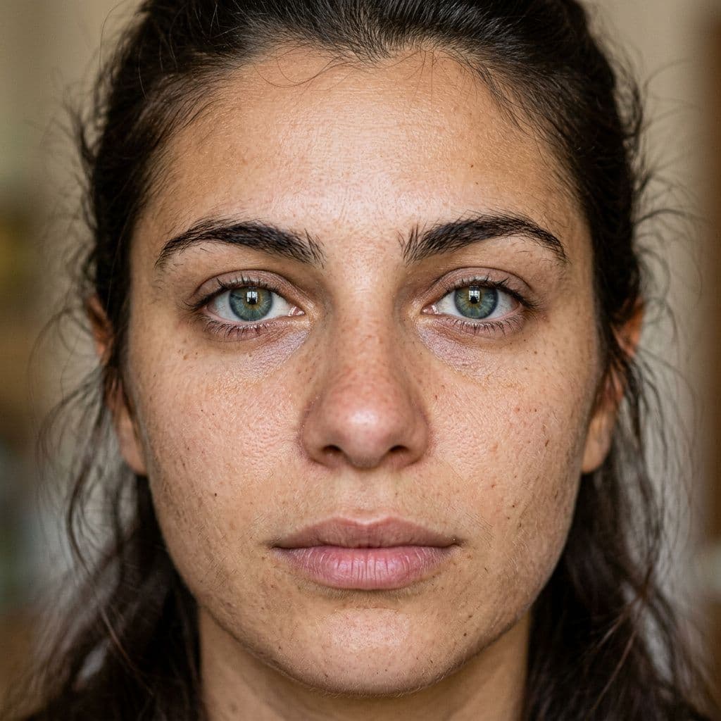AI generated: Create an extreme close-up,ultra-photorealistic portrait of a real 22-year-old woman with Southern E...