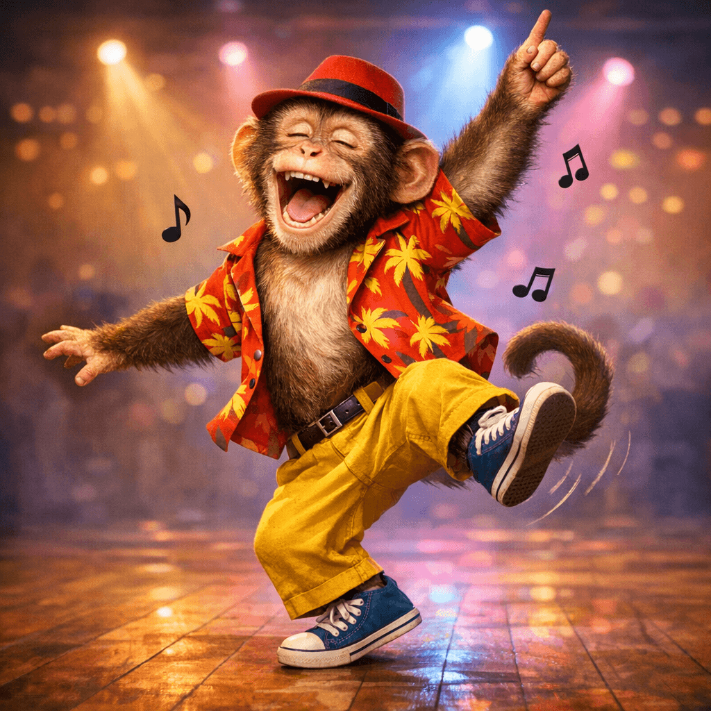 AI generated: make a dancing monkey