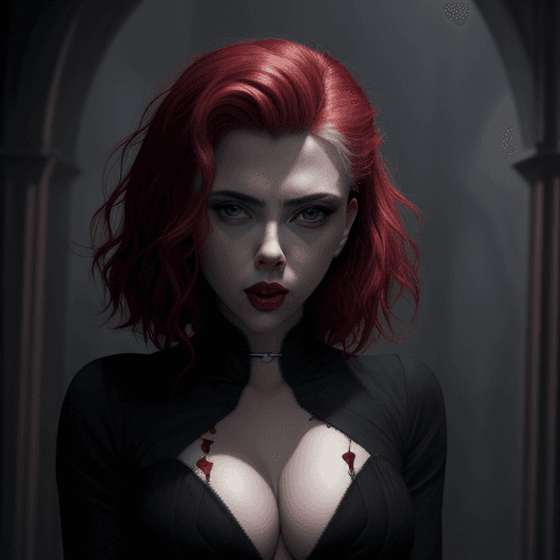 AI generated: scarlett johansson, as  vampire
