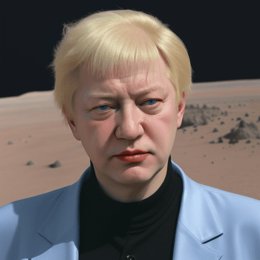 AI generated: Boris Yeltsin on Mars choking Putin
