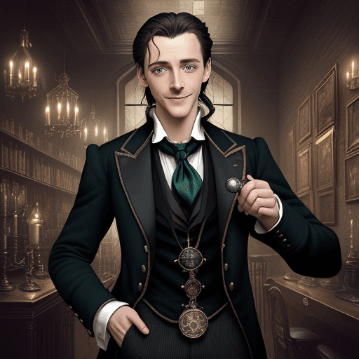 AI generated: Victorian Gentleman Thief Loki ::5
Cobblestone streets, gaslit ambiance ::4
Charming grin, sharp wit...