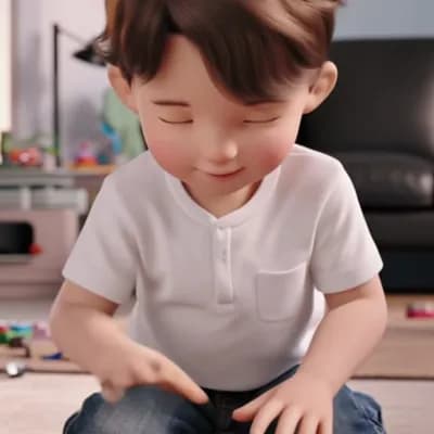 AI generated video: 90s animated photo of a model , wearing a white t and red text that says "PROMPTHERO". In the foregr...