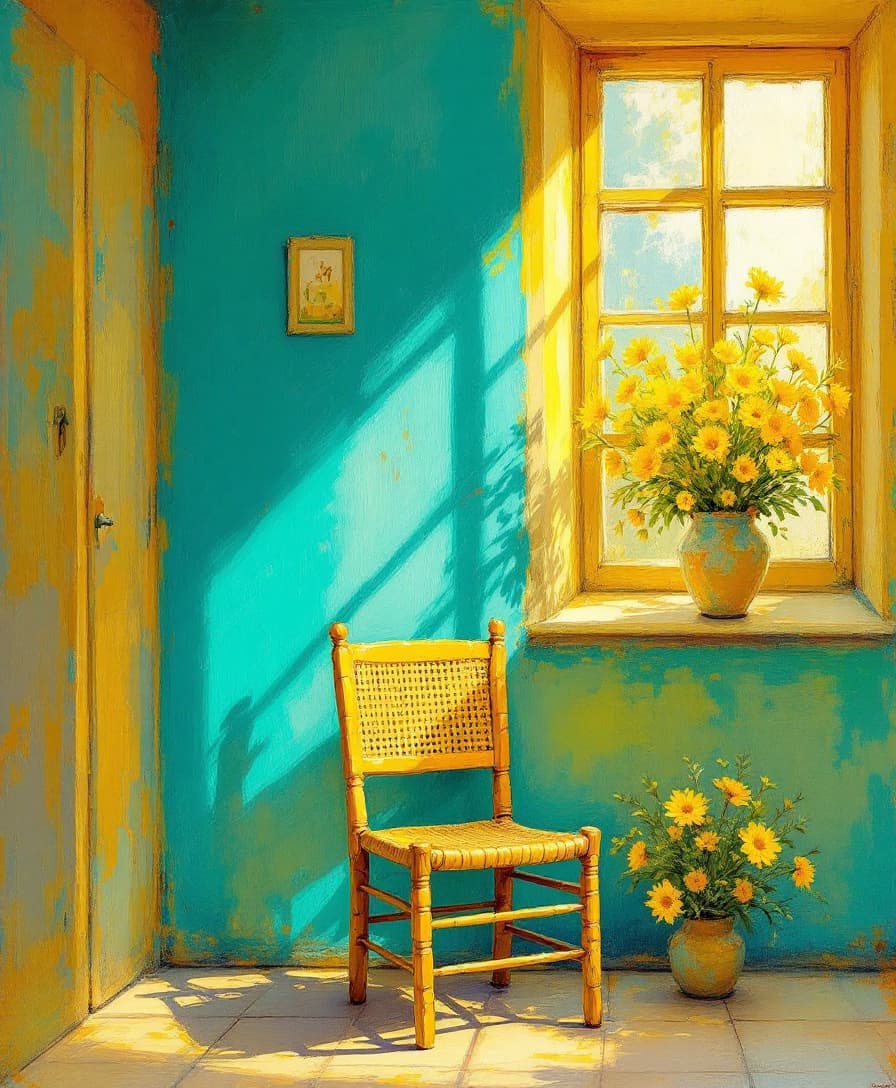 AI generated: Yellow Flowers, A Chair & A Window.


prompt:

indoor impressionistic painting brushstrokes vibrant ...