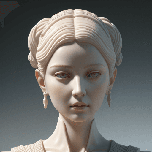 AI generated: Intricate angle shot of a woman in porcelain, masterpiece, extremely detailed, photorealistic, 8k