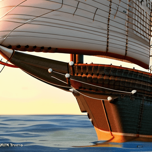 AI generated: Photo of a ultra realistic sailing ship, dramatic light, pale sunrise, cinematic lighting, battered,...