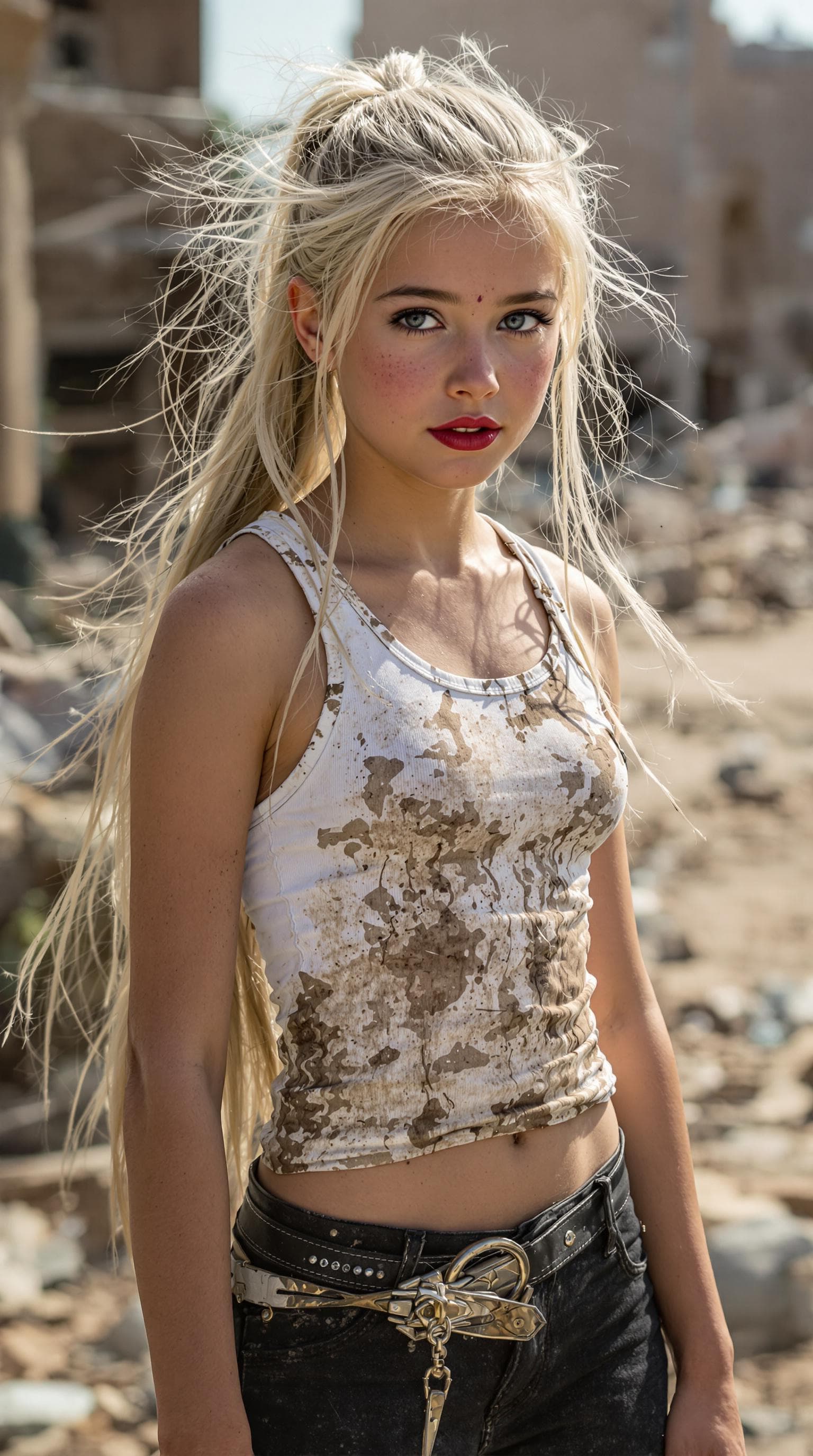 AI generated: a professional photo of a exceptionally beautiful girl in the world (age 11), (eleven year old), hig...