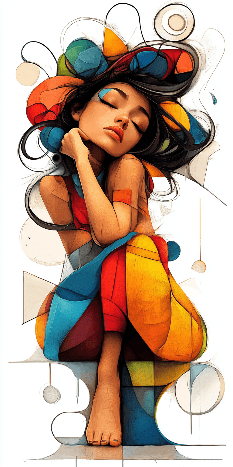 AI generated: a beautiful woman, painting by Lois van Baarle and Greg Rutkowski, Artgerm, beautiful colors, abstra...