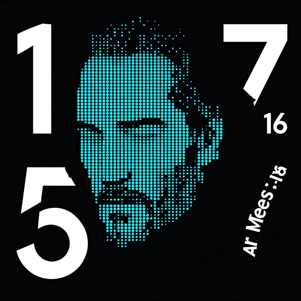 AI generated: a simple geen dotted dots forming the shape of Keanu Reeves , flat design, vector illustration, on b...