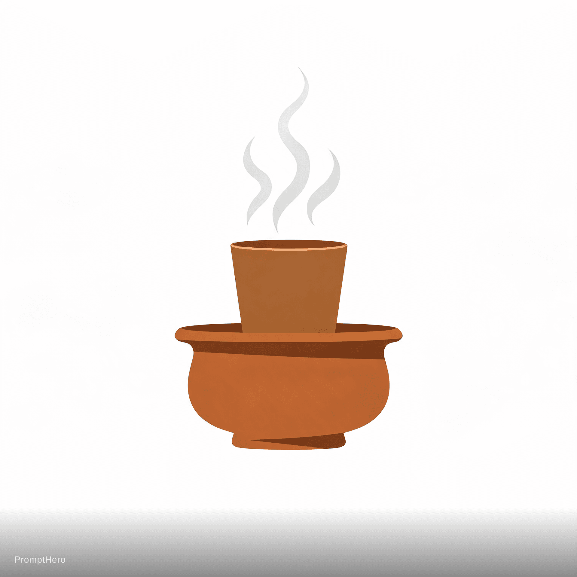 AI generated: Traditional south indian filter coffee shop, steaming cup, earth tones, cozy and warm feeling