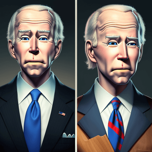 AI generated: pinocchio that looks like joe biden